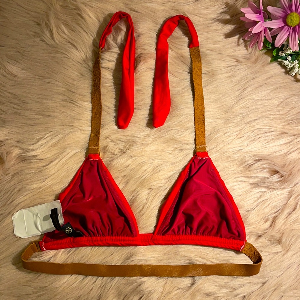 SALE🔥💗VIX | Red with Leather Bikini Top🔥 - Picture 3 of 5